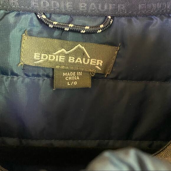 Eddie Bauer Blue 1/4 Zip Pullover Sweatshirt Size Large - Picture 5 of 6